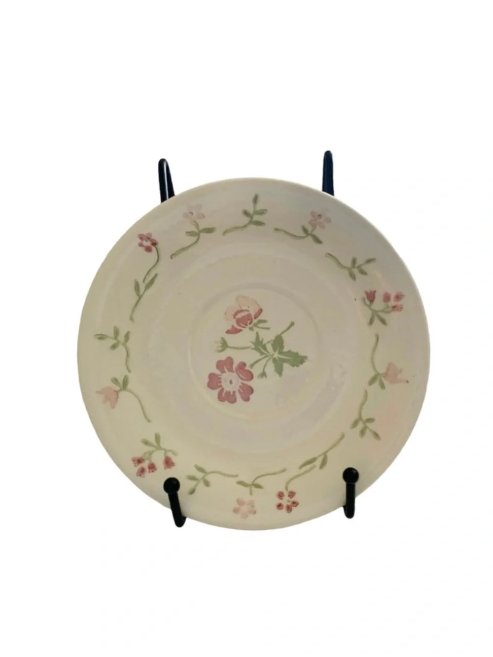Vintage Royal (USA) Pink Floral Ceramic Saucer, Pattern Pathway, [Discontinued]